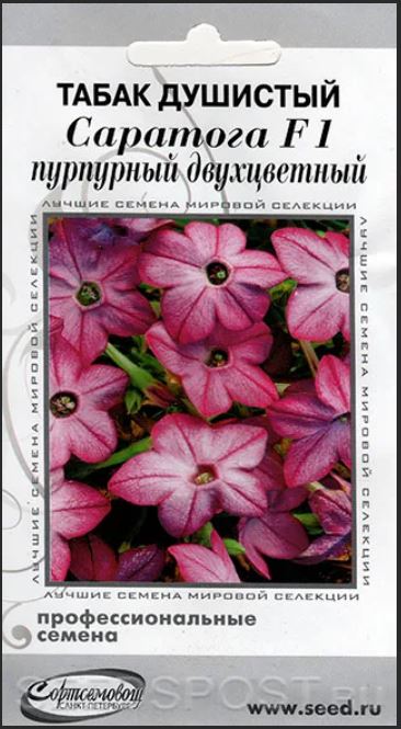 Табак душистый_Саратога пурпурный двухцветный/// (profi)_15_шт._Дом Семян С-П