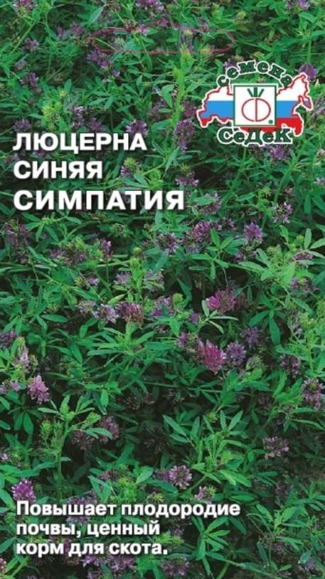 Сидераты, медоносы_Люцерна синяя Симпатия_2_г._Седек