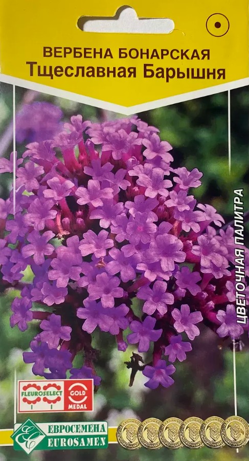 Вербена_Тщеславная Барышня (бонарская) (Цветочная Палитра)_5_шт._ЕВРОСЕМЕНА