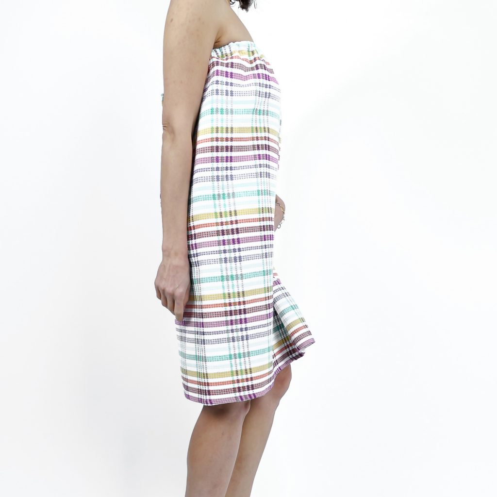 Парео купальное "Шотландка" (вафельное)