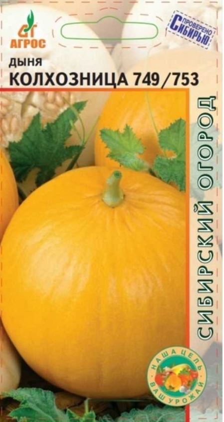 Дыня_Колхозница 749/753 (Сибирский огород)_10_шт._АГРОС