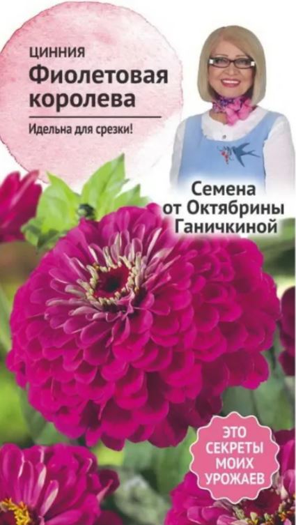 Цинния_Фиолетовая королева_0,5_г._АгроСидсТрейд