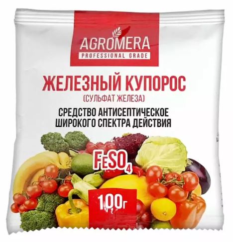 Уд-е ЖЕЛЕЗНЫЙ КУПОРОС 100г пакет /30/Агромера