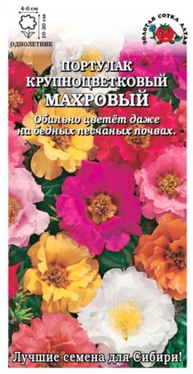 Портулак_Махровый Крупноцветковый см_0,04_г._Золотая Сотка Алтая