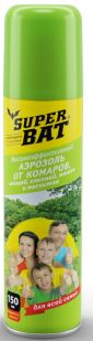 SuperBAT Аэрозоль репеллент от комаров и клещей 150мл 24шт/кор