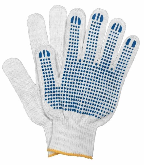 Перчатки х/б 5ти нитка 7,5класс с ПВХ (1/250)