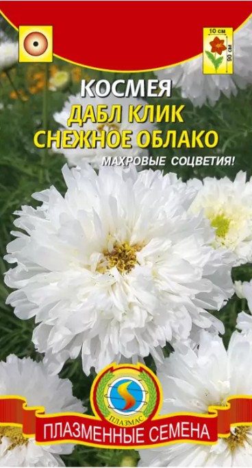 Космея_Дабл Клик Снежное облако махр_10_шт._Плазменные семена