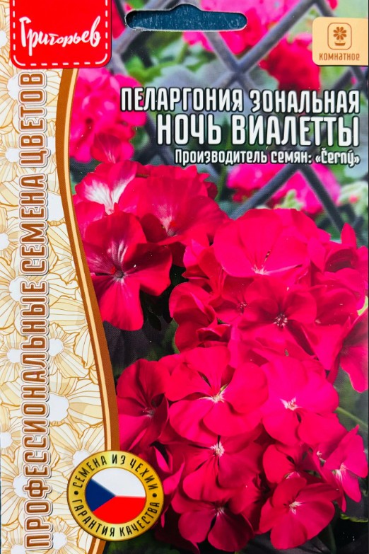 Герань (Пеларгония)_Ночь Виалетты F1 (зональная) б/ф_3_шт._Григорьев