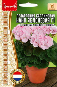 Герань (Пеларгония)_Нано F1 Яблоневая (карликовая ) б/ф_3_шт._Григорьев