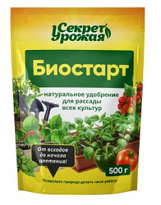 БиоСтарт, 500г - Секрет Урожая, натуральное удобрение