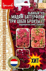 Львиный зев (антирринум)_Мадам Баттерфляй Три Цвета Бронзы (махр) б/ф_7_шт._Григорьев