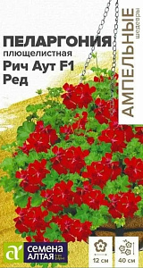 Герань (Пеларгония)_Рич Аут F1 Ред (амп плющелистная)_3_шт._Семена Алтая