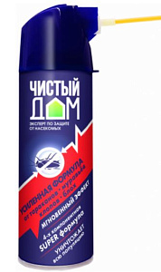 бытовая химия Аэрозоль супер Универсальный усиленного действия,  (фл 400 мл)  ЧИСТЫЙ ДОМ - (6уп. по 4шт) -24 шт/кор /14601826019530/