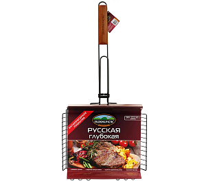 Решетка для барбекю Русская глубокая (290 х 220 х 50 мм), ПИКНИЧОК