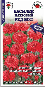Василек_Ред Болл (махровый)_0,5_г._Золотая Сотка Алтая