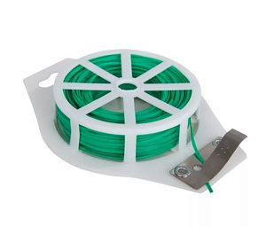 инструмент садовый Проволока для подвязки растений на катушке с ножом (5030),  (25 м)   - 120шт/кор /14601826009081/