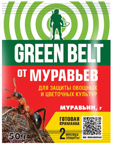 инсектицид Муравьин, Г (50г/кг диазинона) (пак 10 гр) GREEN BELT - 75шт/кор /14601826001825/