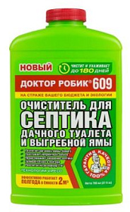 Очиститель для септика и дачного туалета 609 Доктор Робик 798 мл