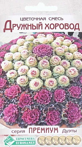 Капуста_декоративная_Дружный Хоровод см (серия Премиум Дуэты)_0,04_шт._ЕВРОСЕМЕНА