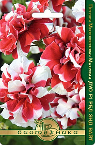 Петуния_Дуо F1 Рэд&Вайт (махр)_10_шт._Биотехника