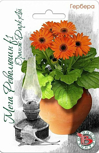 Гербера_Мега Революшн F1 Оранж Дарк Ай_5_шт._Биотехника