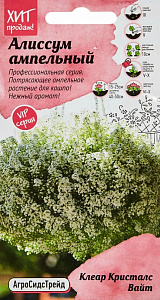 Алиссум (лобулярия)_Клеар Кристалс Вайт_10_шт._АгроСидсТрейд
